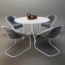 MINOTTI SPACE table with chairs